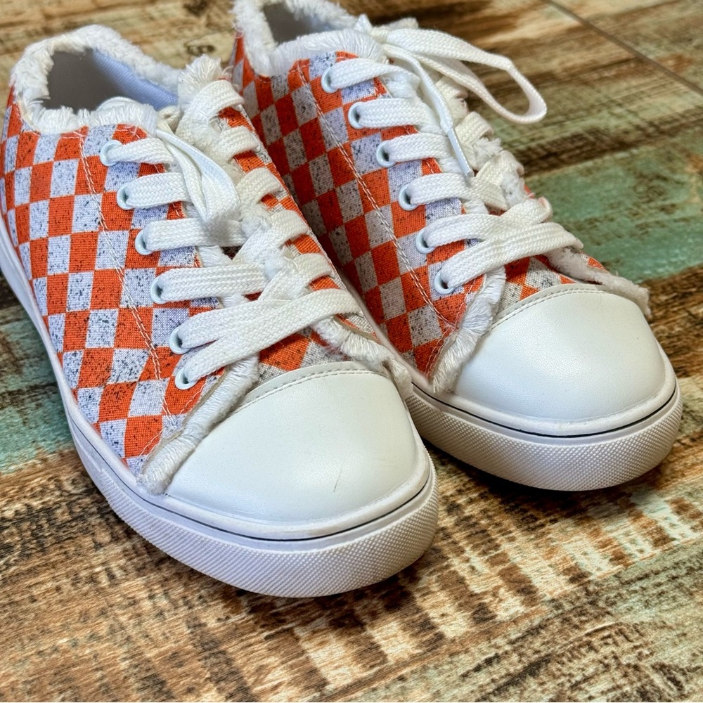 Women’s Fun Checkered Lace-up Shoes |#Z12 - Picture 3 of 14